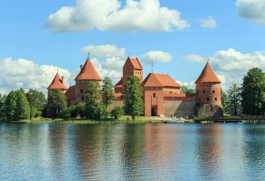 Trakai Island Castle Lithuania Red Brick Towers